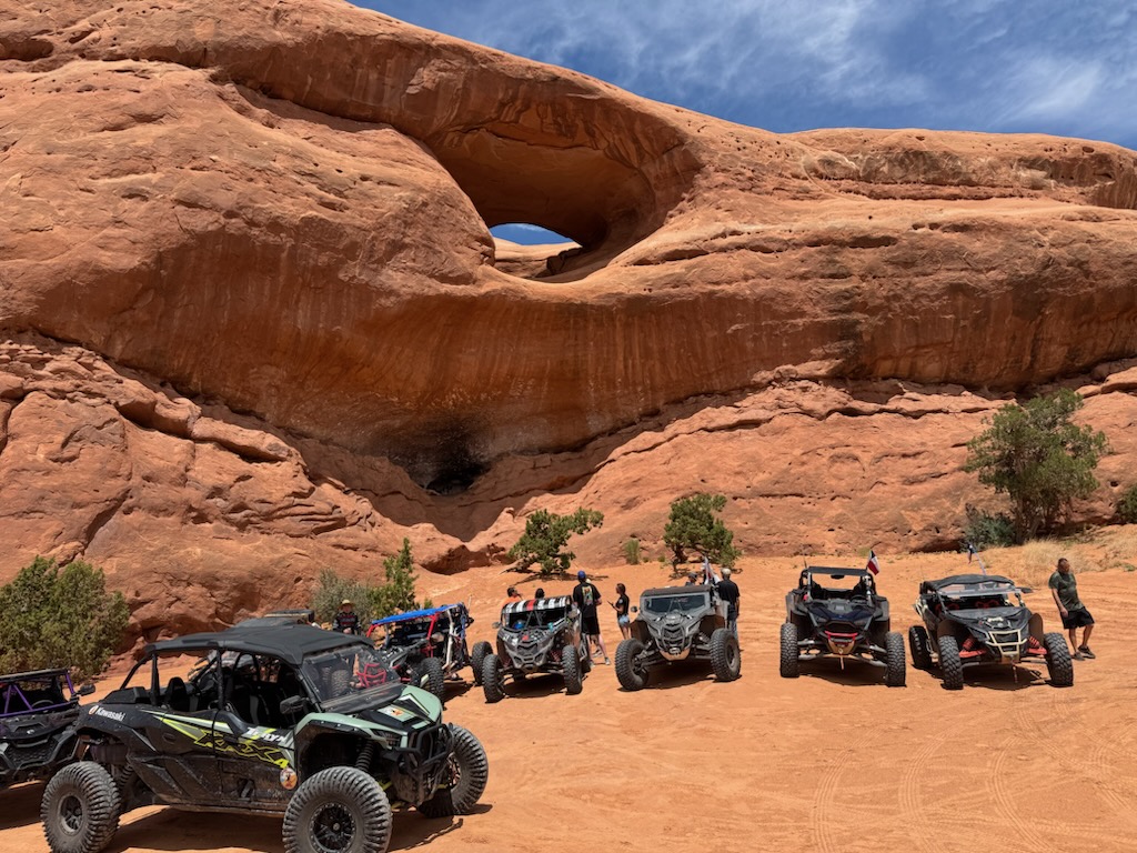 SxSWeRide riders planning and riding off road terrain